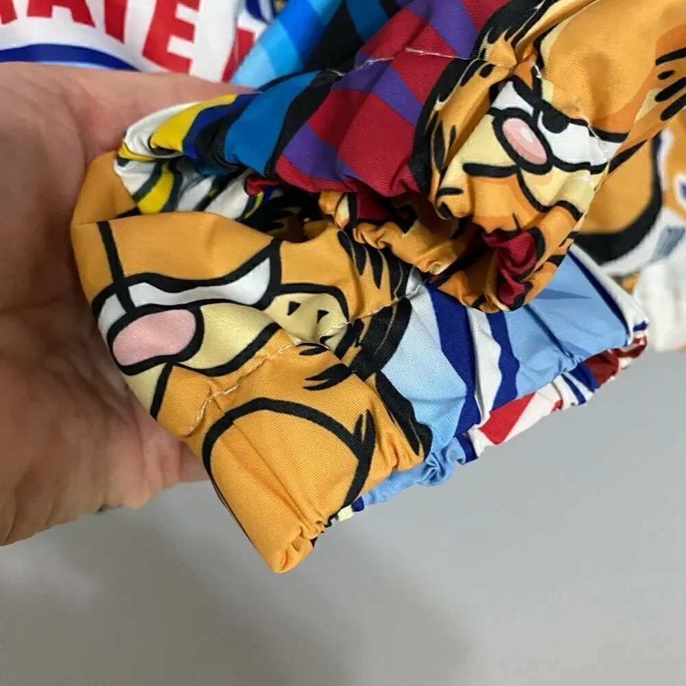 Members Only Garfield Windbreaker Oversized Jacket Women Size S